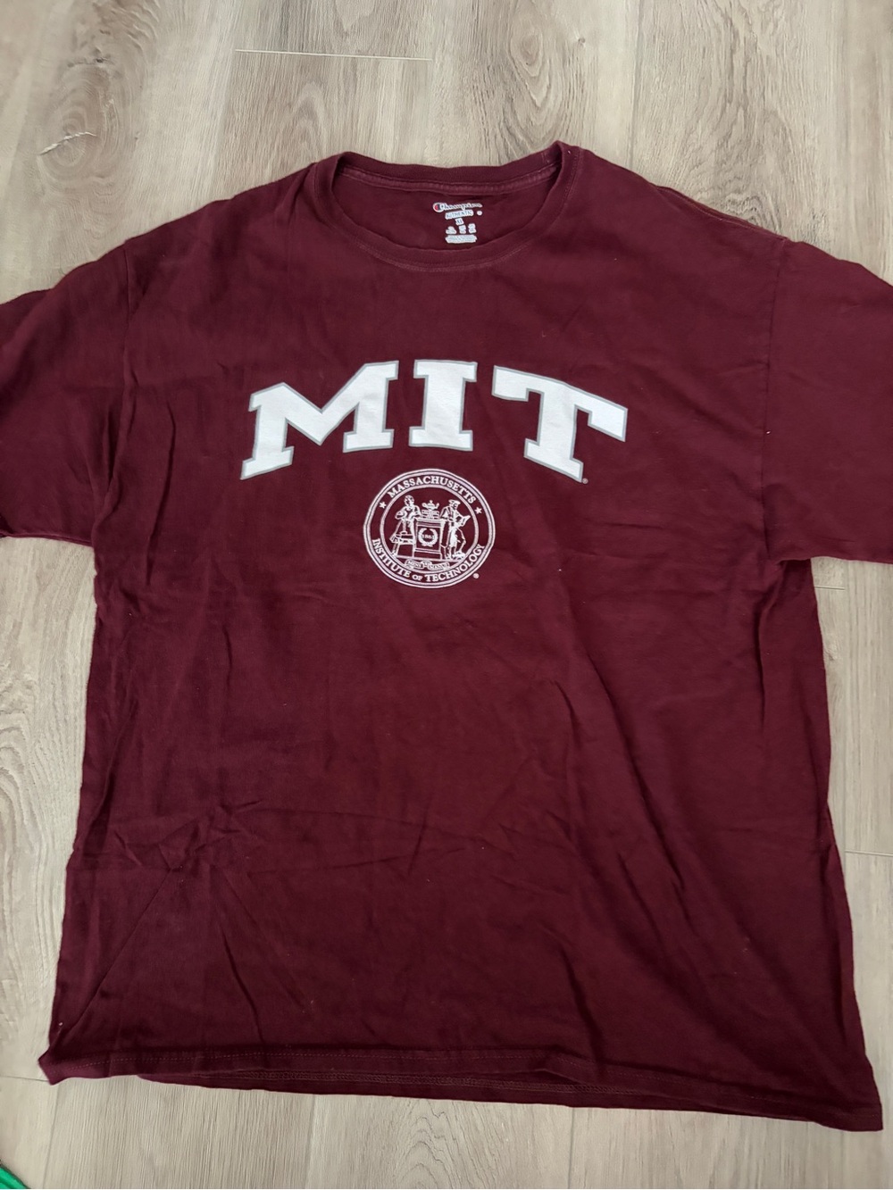 Champion Maroon MIT Short Sleeve Crewneck Tee